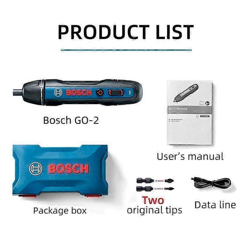 BOSCH Go2 Electric Screwdriver Set 3.6V Rechargeable Automatic Screwdriver Hand Drill