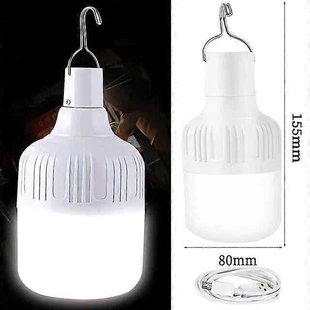 60W/130W Portable Lanterns USB Rechargeable Market Emergency LED Lights 3 Modes Waterproof Outdoor BBQ Camping Tent Lamp Bulbs