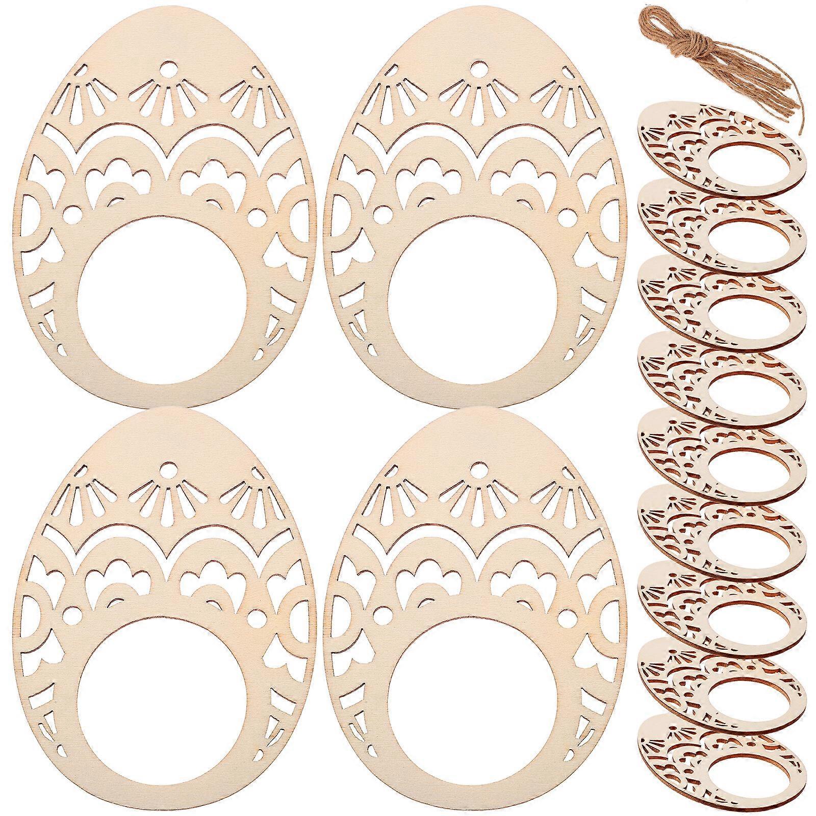20Pcs Easter Themed Napkin Rings Egg Shaped Napkin Buckles for Spring Wedding Dinner Table
