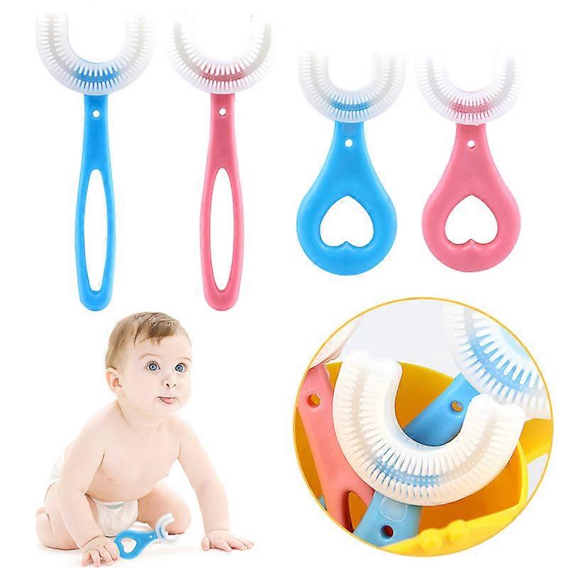 2pack Children's U-shaped Mouth-type Soft Toothbrush