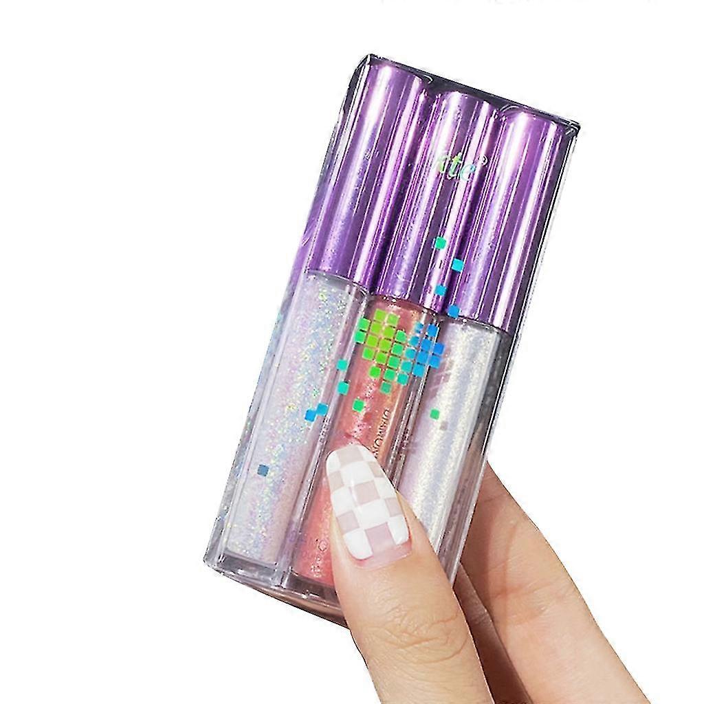 3pcs Long-lasting Liquid Eyeshadow Glitter Waterproof Sparkling Eyeshadow