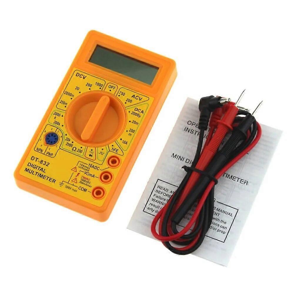New product,1999 DT-832 Digital Multimeter AC / DC Amps Counts Volt Ohm Tester Voltmeter Ammeter Multimeter Yell
