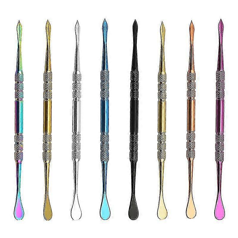 Wuzhou Wax Carving Tool Dab Tools Wax Tool Carving Tool Stainless Steel Tool Sculpting Tool Spoon Wax Carving Tools For Handcradfts(8pcs, Multicolor)