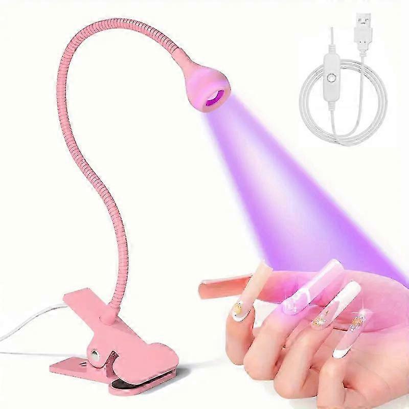 5W Nail Polish UV Lamp American Nail Polish UV Lamp Professional Nail Polish Led Lamp USB Utraviolet with Clip, 360 Rotatable