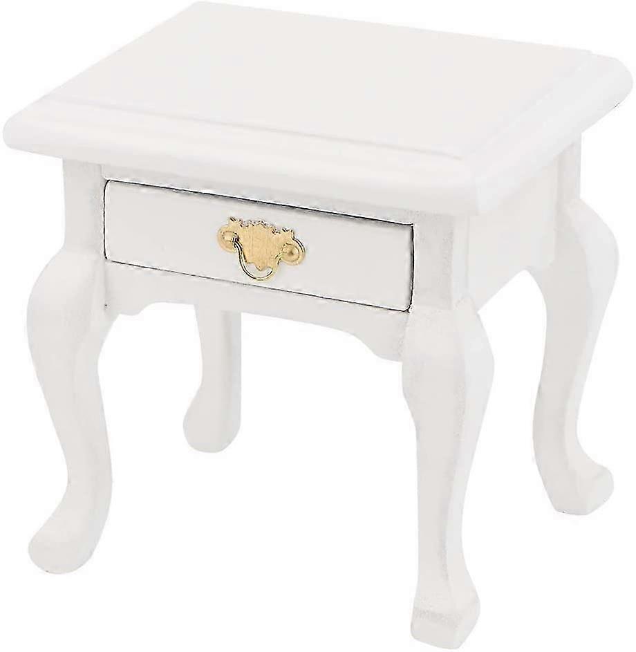 Mesa de cabeceira de madeira retrô para crianças