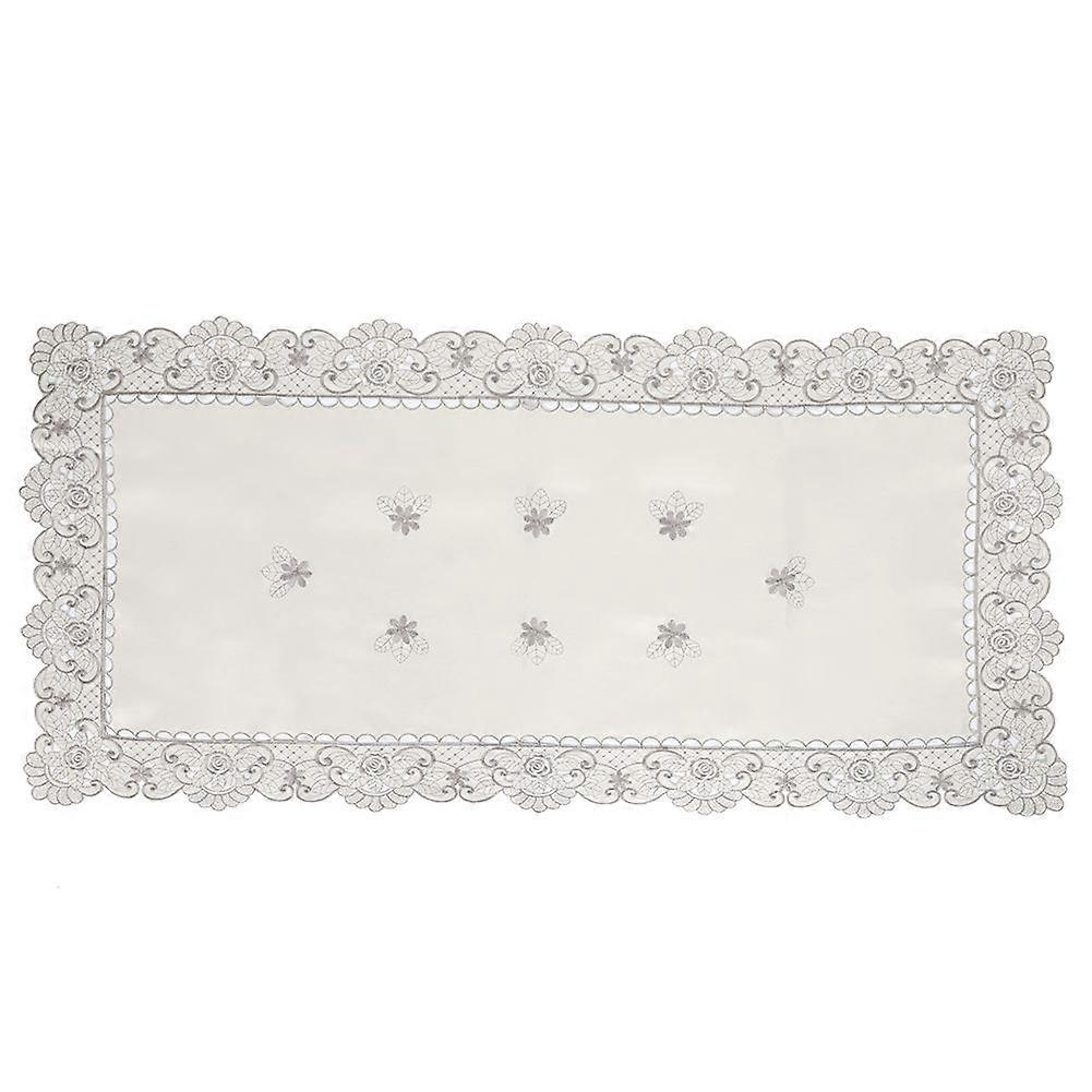 Embroidered Table Cloth Dining Wedding Table Cloth Floral Rectangular Tablecloth 4#