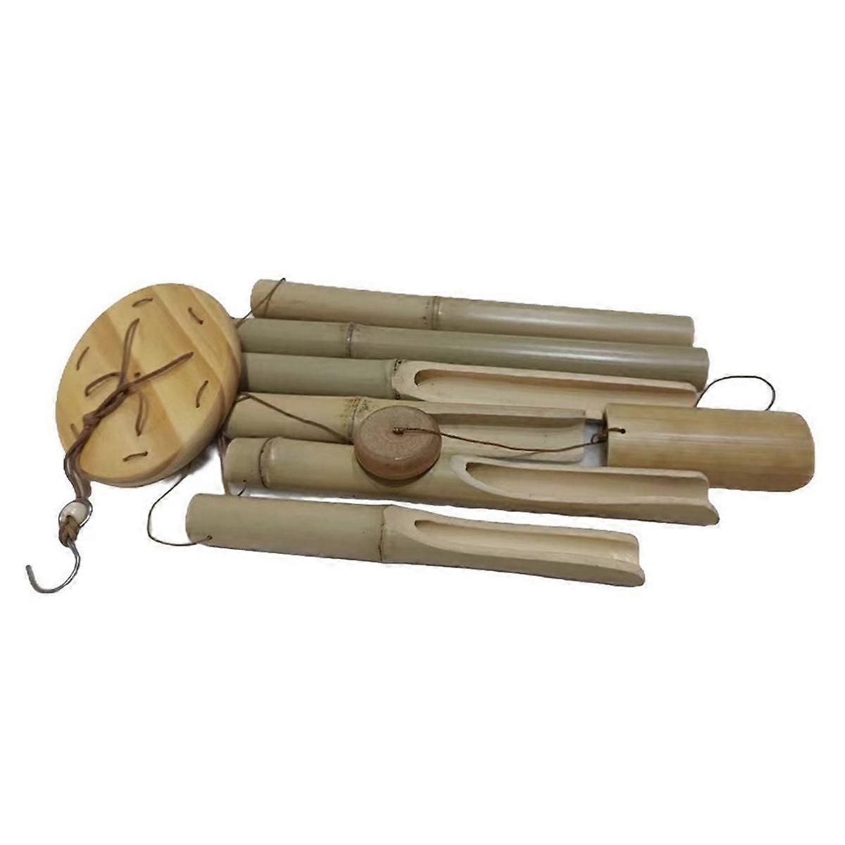 Bamboo Wind Chimes Wind Chimes Crafts for Outdoor Garden Courtyard Home Decoration Wooden Bamboo Wi
