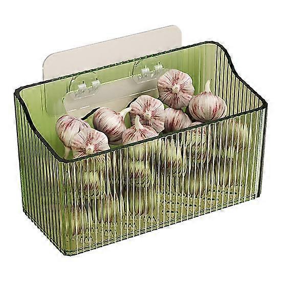 Storage Basket Punch-free Large Capacity Wall-Mounted Onion Ginger Garlic Storage Box for Kitchen Bathroom