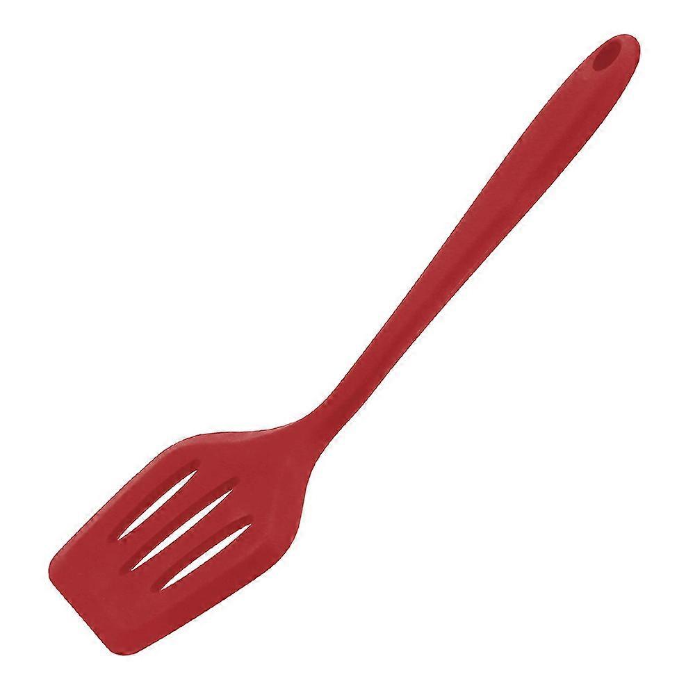 Slotted spatula with ergonomic handle and seamless design for cooking