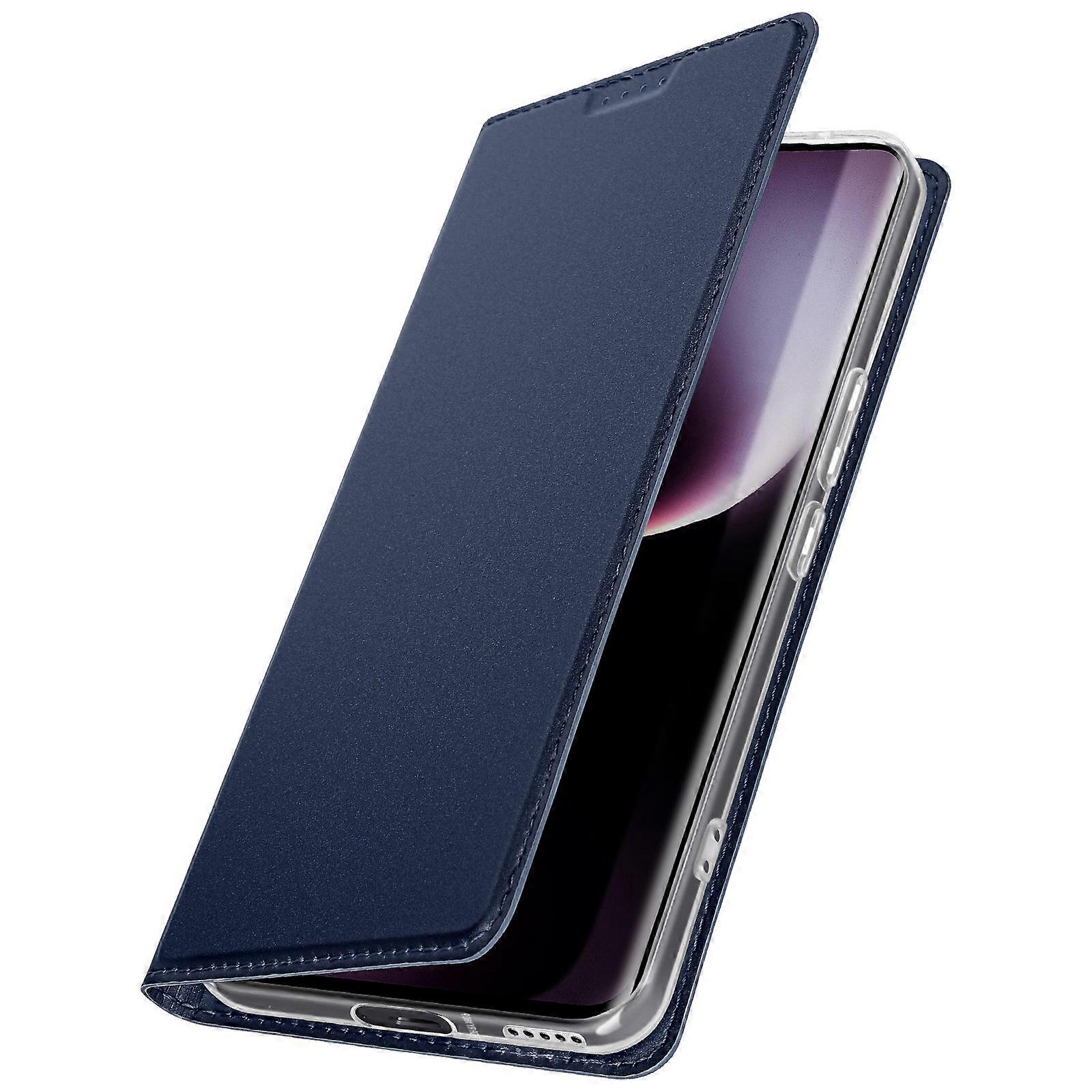 Case for Honor Magic 7 Lite Satin Effect Card Holder Video Support, Dark Blue