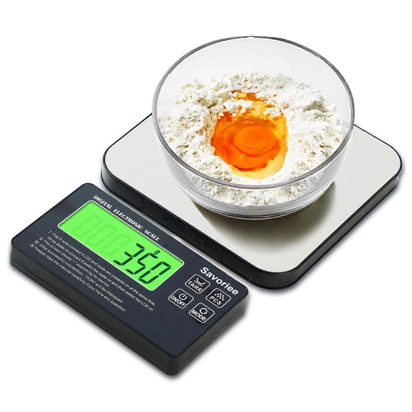 Food Scale for Baking and Cooking - Digital Kitchen Scale with Tare Function, LCD Display, and Stainless Steel Design