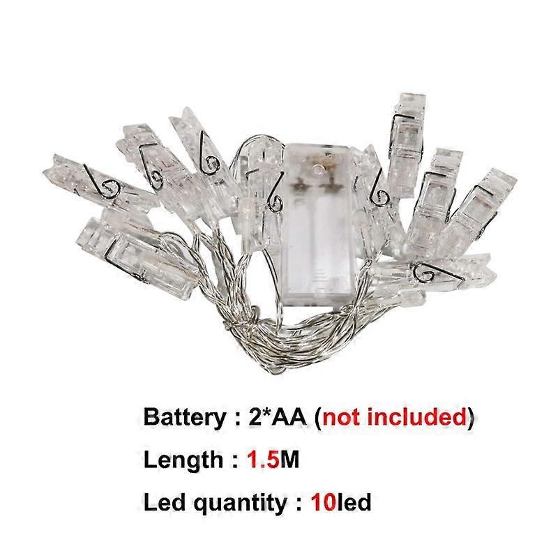 USB LED Light String with Photo Clip, Gradient Lights, Battery Operated String Lights, Christmas Decoration, Wedding Party, Xmas