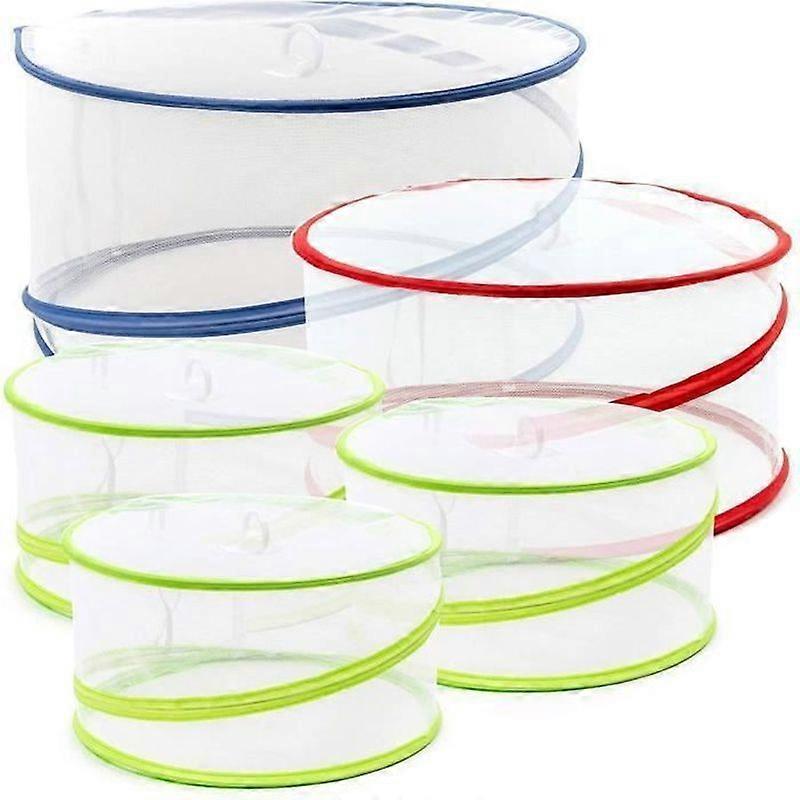 Pack Pop-Up Mesh Food Cover Foldable Food Cover - 3 Sizes 1 Large 1 Medium 3 Small - Strong Fly Proof