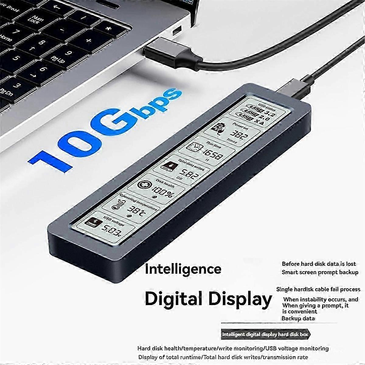 M.2 SSD NVMe Case USB3.2 Gen2 Type C 10Gbps PCIe SSD Case M.2 NVME Enclosure Disk Box Tool Free SSD Aluminum Case