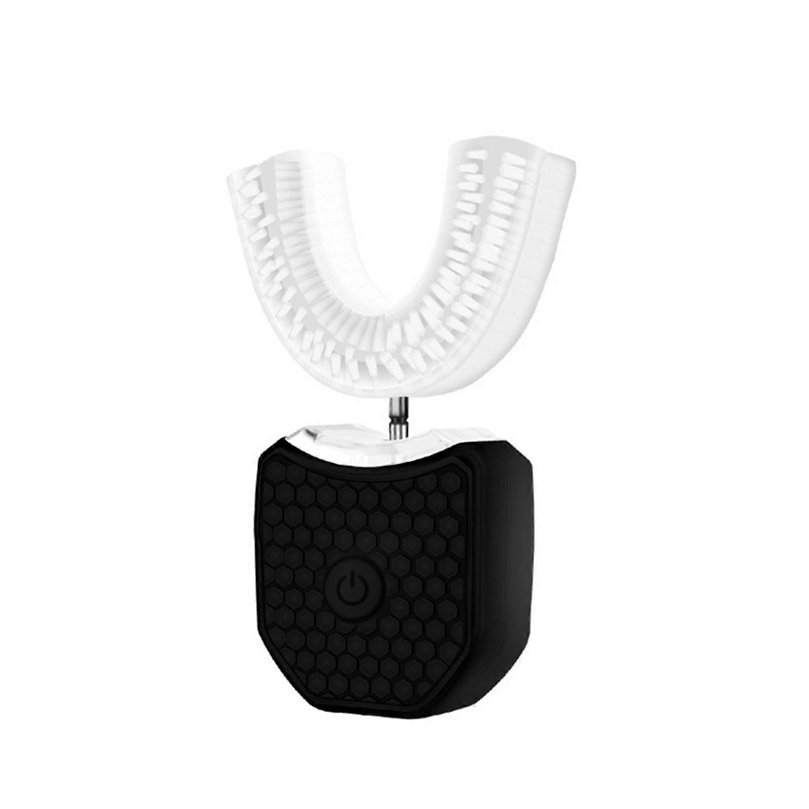 Brosse à dents adulte, brosse à dents à vibration acoustique à haute fréquence de blanchiment à la lumière froide en forme de U, 4 têtes de brosse, 3 engrenages pour un nettoyage rapide du tartre