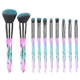 5/10 Stück Luxus Make-up Pinsel Set inklusive Puder Rouge Foundation Contour Lidschatten und Eyeliner