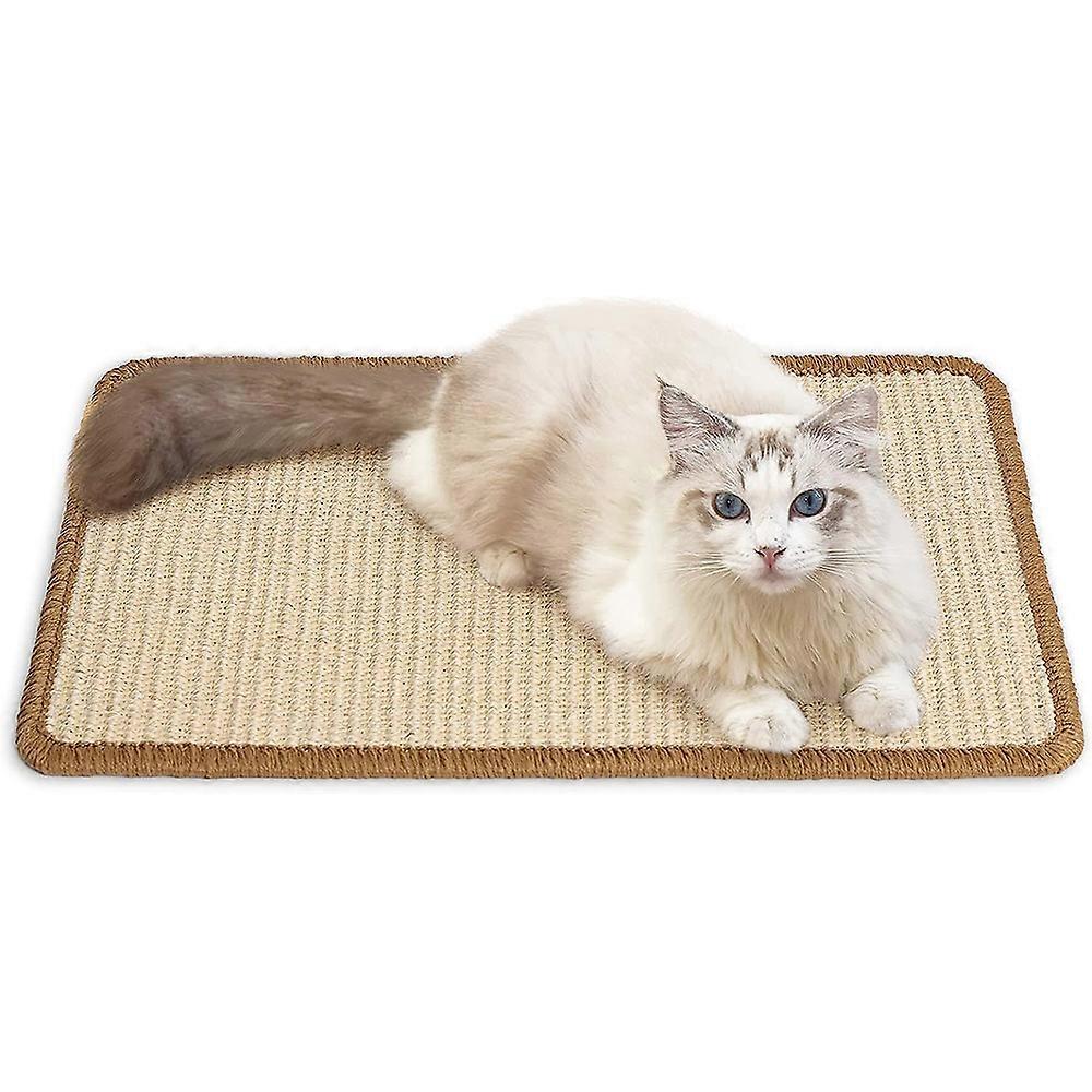 Horizontal Cat Scratch Mat, Natural Sisal For Durable Clean Scratching, Anti-Slip Design Provides Stability In Multi-Scene Settings (Environmentally