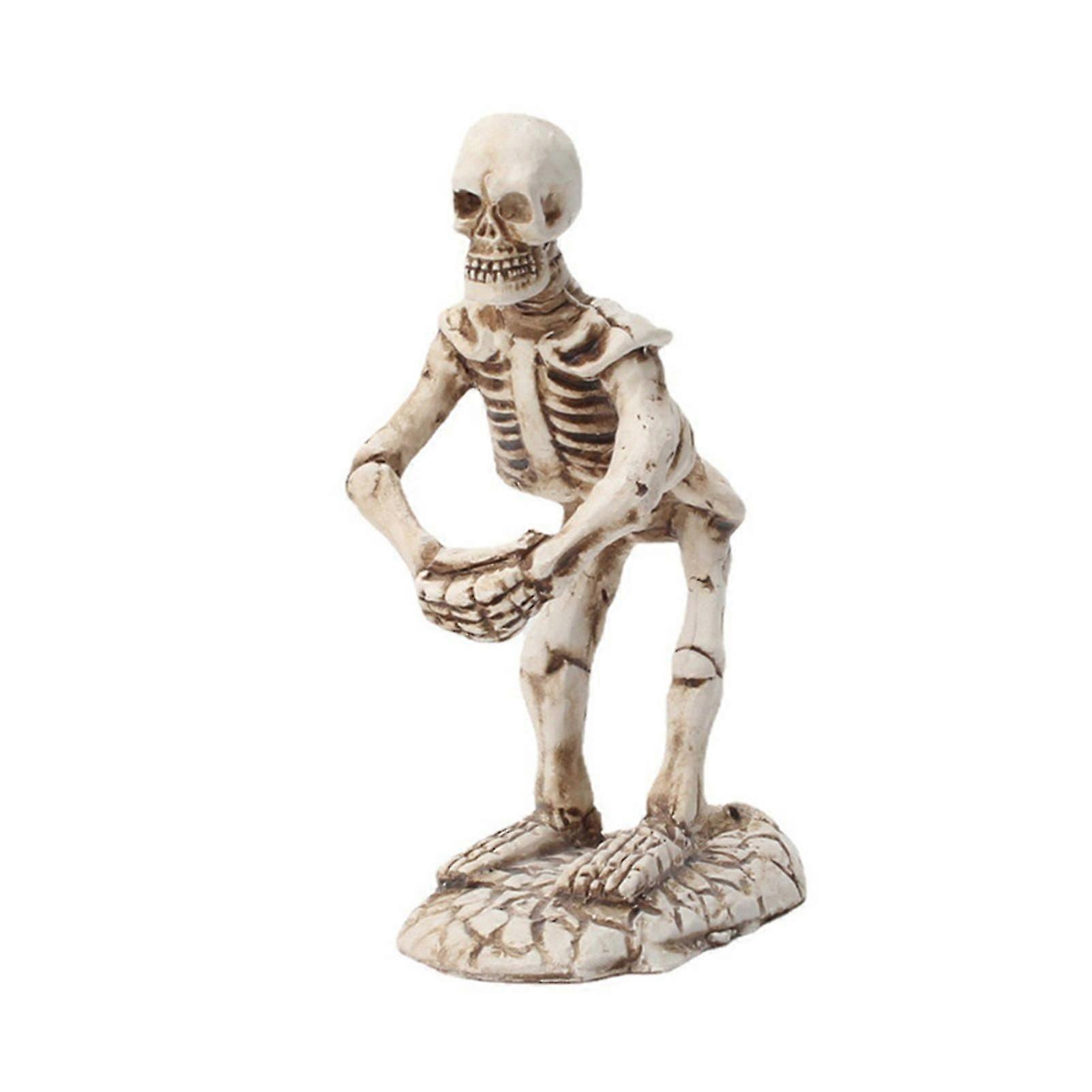 Creative Skeleton Pen Holder Multipurpose Stationery Storage Stand Retro Resin Ornament for Home