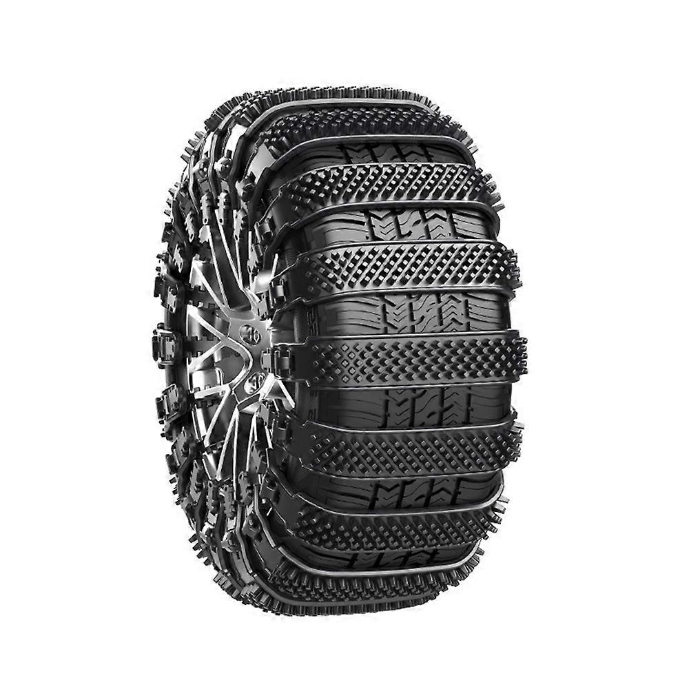 Reusable Anti Snow Chains, Universal Adjustable Non-Slip Zip Tie Tire Chain