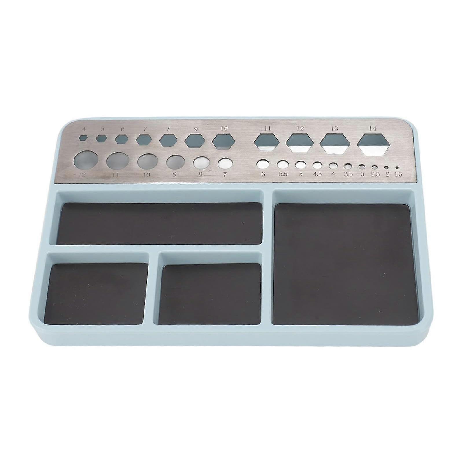 Kit viti di riparazione in acciaio inossidabile Vassoio Viti per cuscinetti magnetici Dischi di fissaggio Piastra di supporto magnetico per telecomando Modello grigio fumo