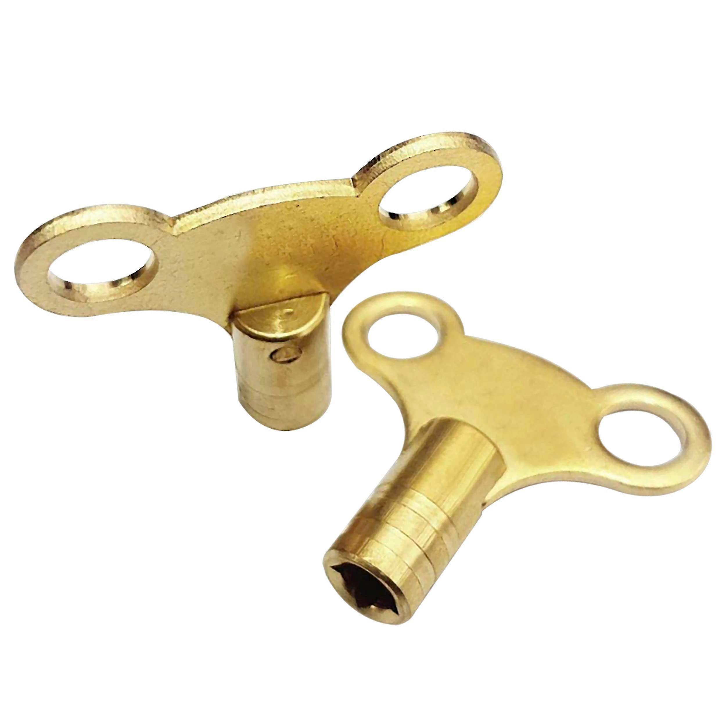 6PCS Solid Brass Radiator Bleed Key Set compatible with Air Vent Valve, 6mm Bleeding Tool EU