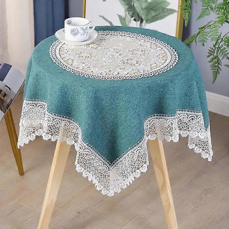 Tischdecke Kunst Einfach Rechteckig Frisch Einfarbig Patchwork Aushöhlene Spitze Tee Tisch Runde Tischdecke