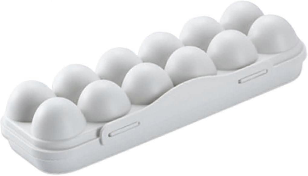 Egg Storage Crisper Creative Egg Storage Container Tray 12 Girds Egg Dispenser Holder Case for Keep Egg Fresh