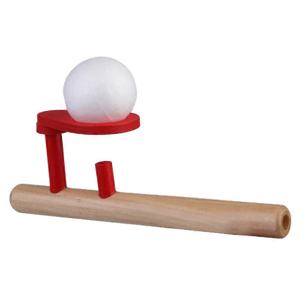 Kids Wooden Education Games Floating Ball Blow Pipe & Balls Blowing Toys