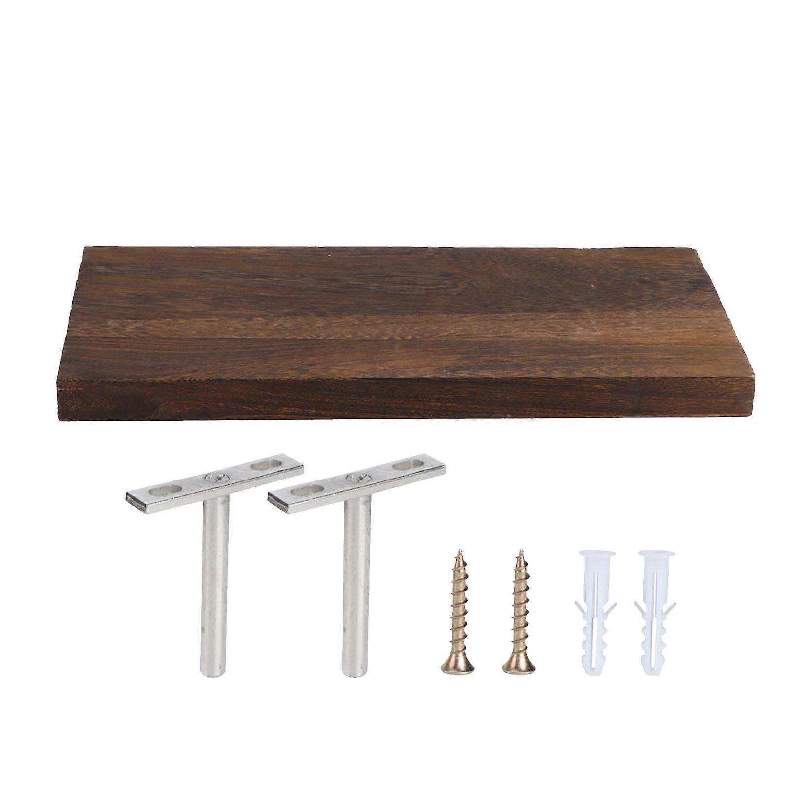 Wall Mounted Storage Shelves Floating Shelf Wood Storage Rack Display Organizer for Home Living Room30x14x2cm