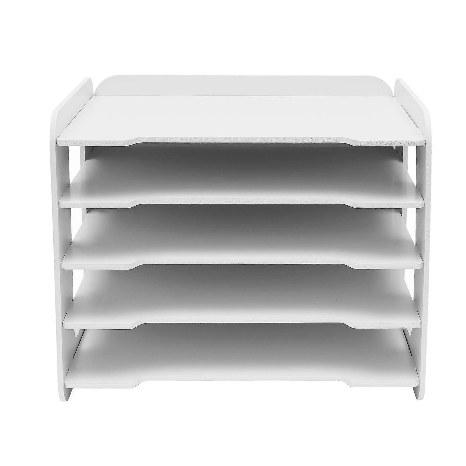 5 Layers Desk Large Storage File Folder Letter Storage Rack Suitable for Office
