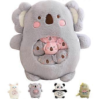 Cute Koala Plush Pillow Toy,Removable Koala Stuffed Animal Snack Pillow,Soft Koala Plushie Animal Throw Pillow Dolls Gif Walkbee 2373 B