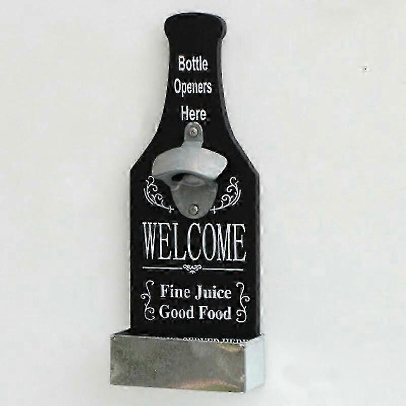 1pc Kitchen Retro Beer Bottle Opener Rustic Cast Iron Creative Storage Box Bar Restaurant Wall Mounted