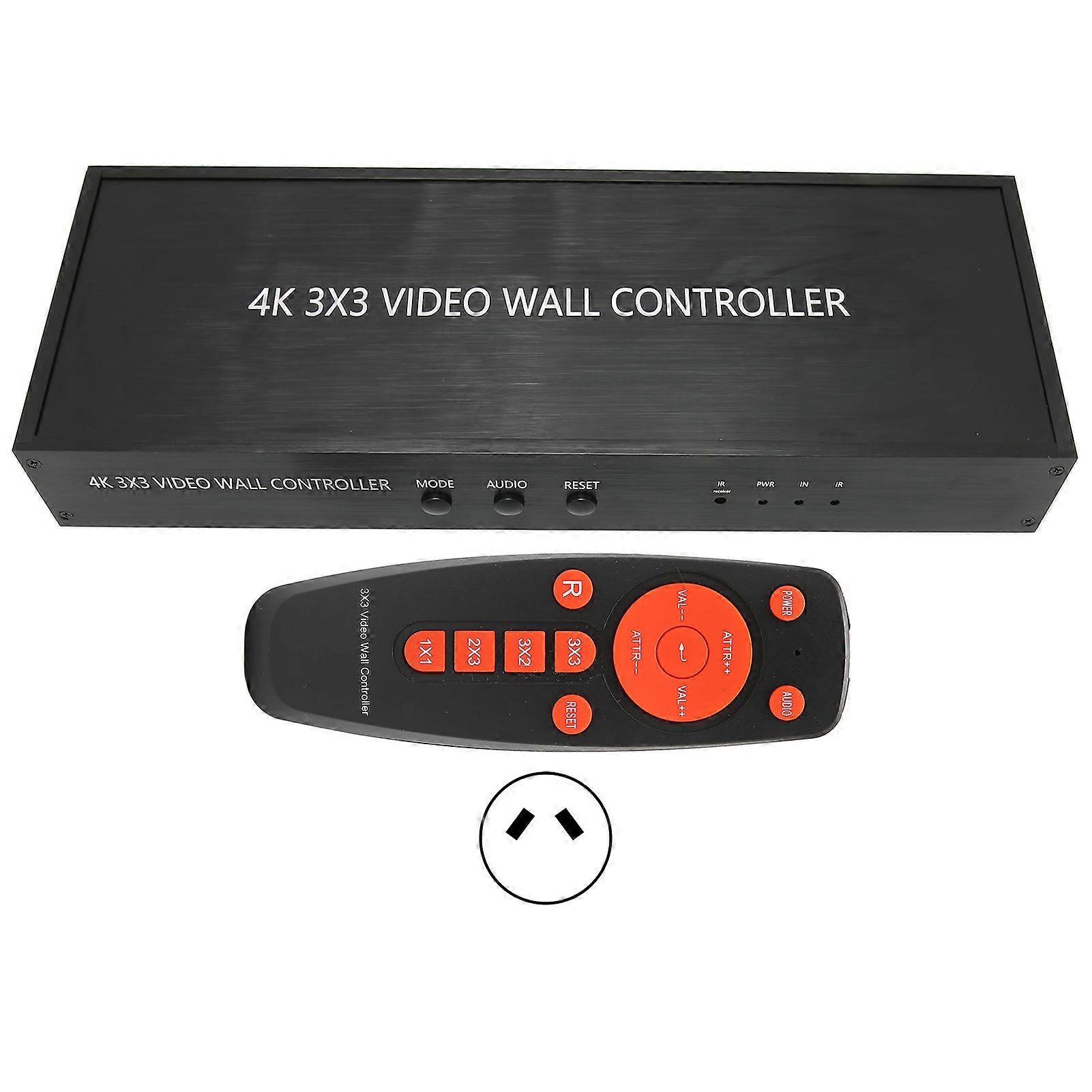 BT88 4K 3x3 HDMI Video Wall Controller: 15 Modes, Plug & Play, Durable Metal Design