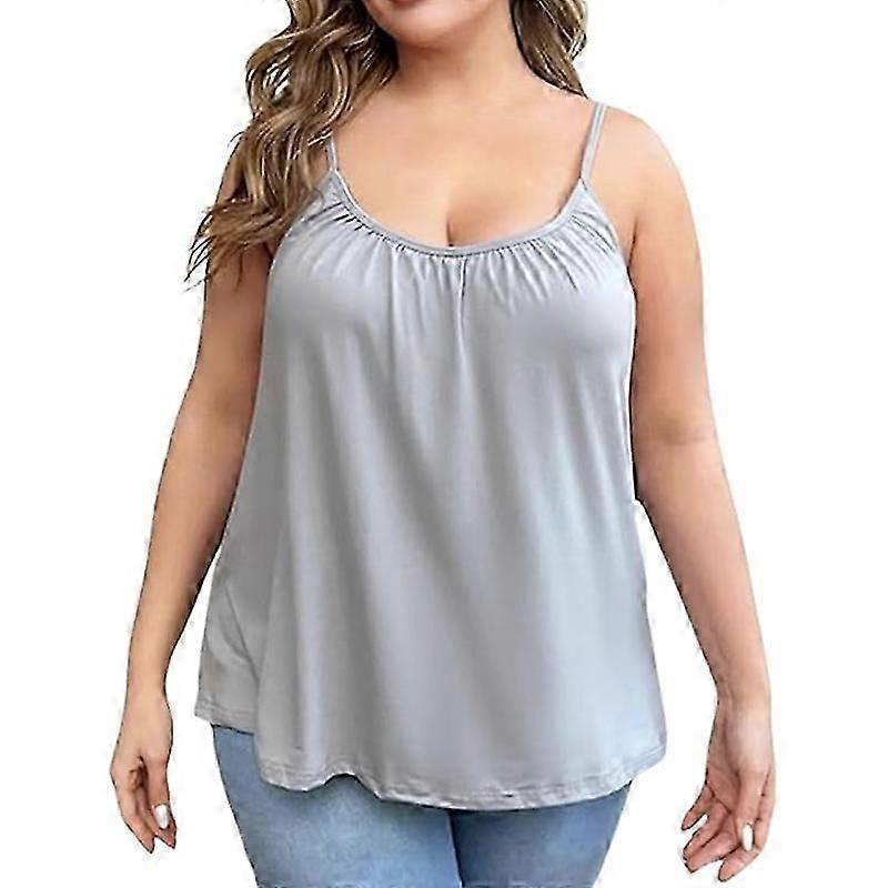 Naisten löysä Camisole-toppi sisäänrakennetuilla pehmustetuilla rintaliiveillä