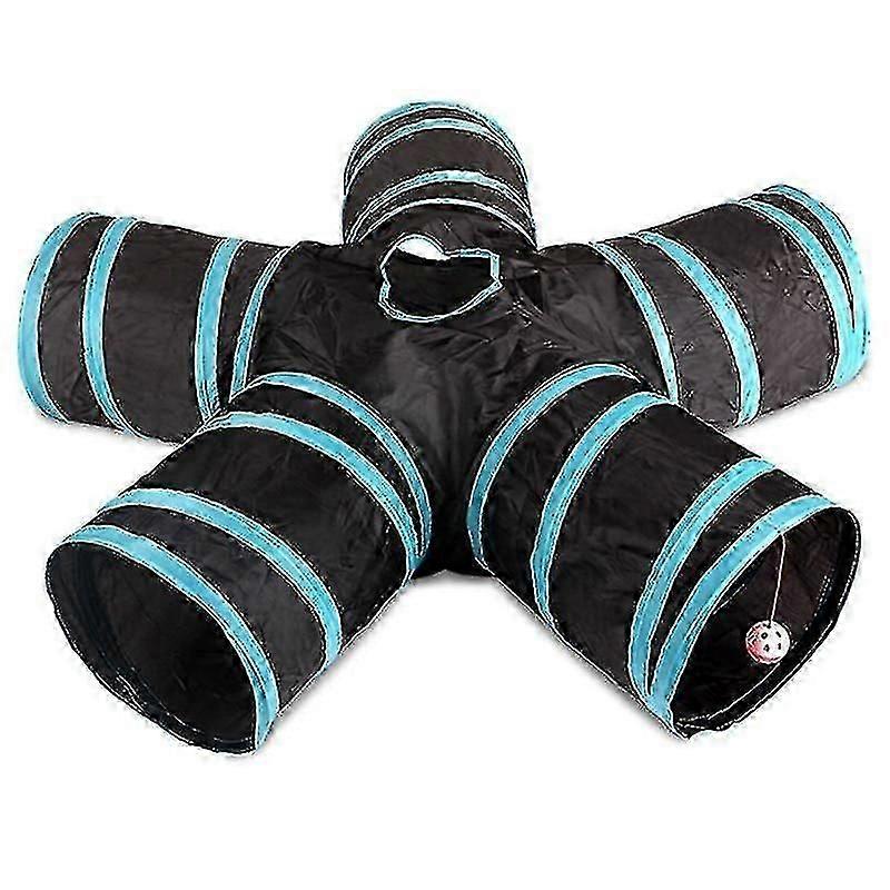 Cat Toys 5holes Pet Cat Tunnel Funny Toys For Cats Foldable Cat Toys Interactive Cat Rabbit Animal Play Games