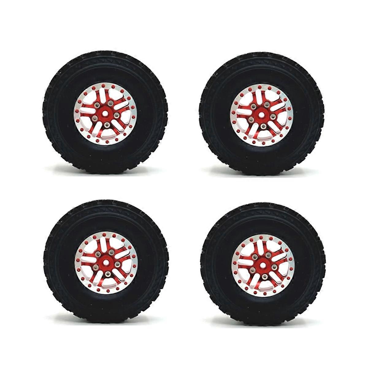 4PCS Verbesserte RC Auto Reifen Für MN 1/12 MN82 LC79 MN78 1/16 Rot
