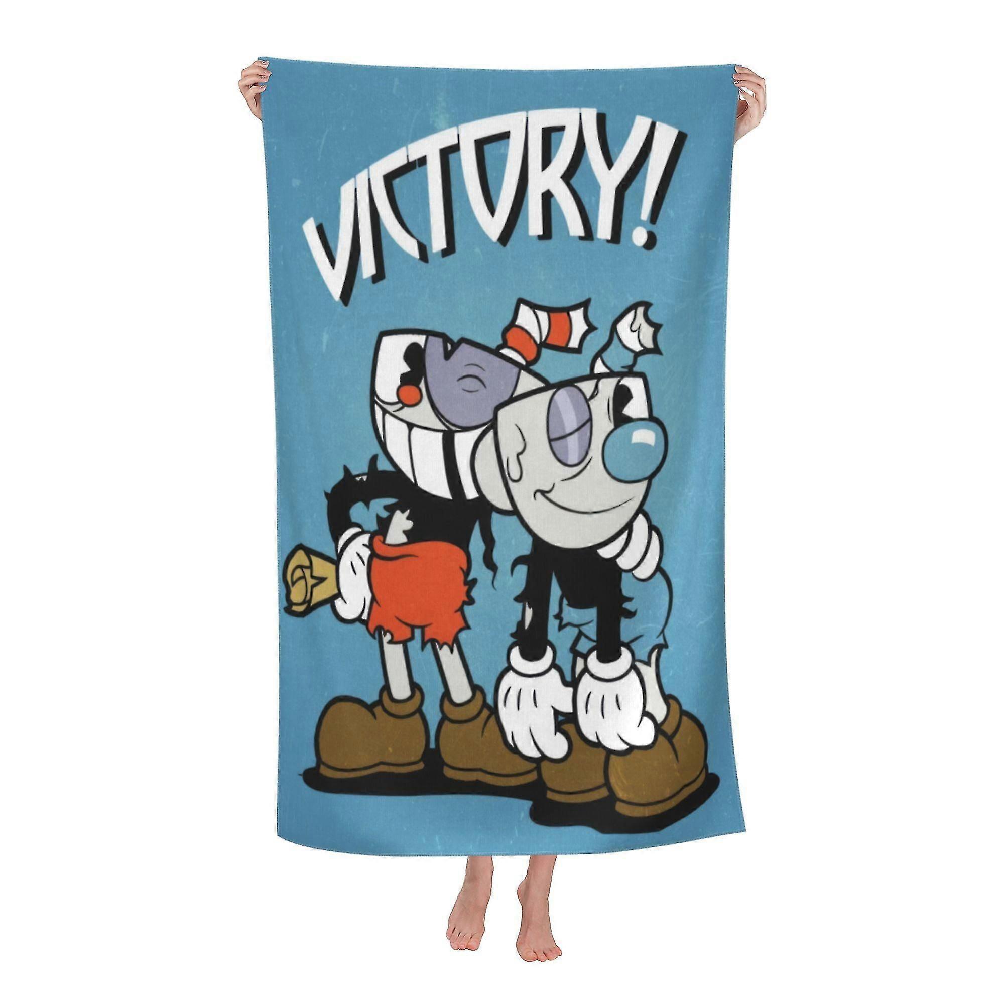 Cuphead Beach Towel, Large Microfiber Bath Towel #ct1x
