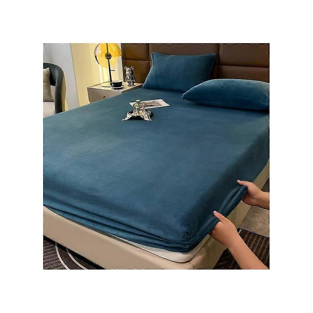 Soft Breathable Warmth Resistant Fitted Sheet for Bedding Queen Size 150x200cm
