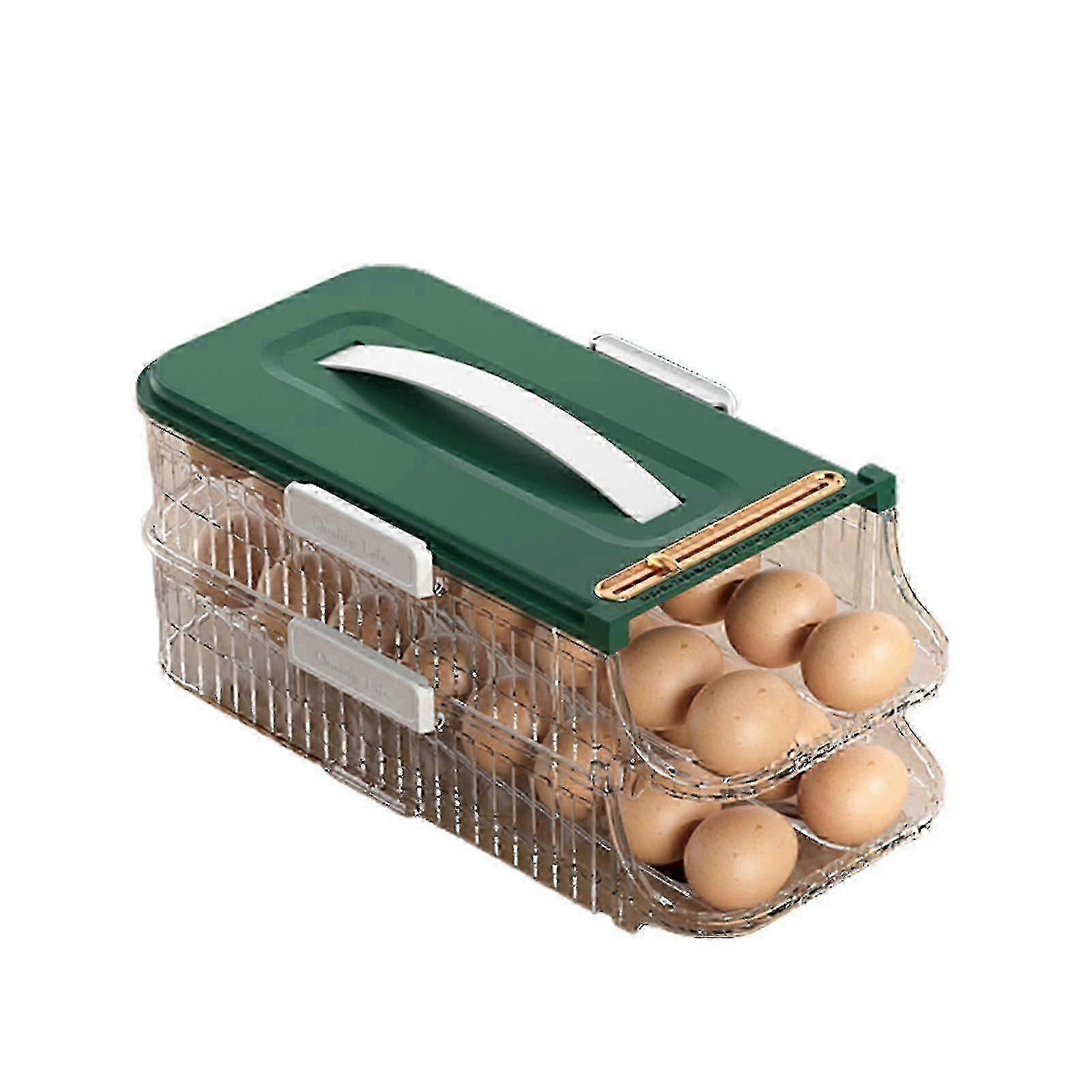 Egg Storage Box Refrigerator Preservation Rolling Egg Box Holder Drawer Type Kitchen Storage Egg Box Can Be Timed