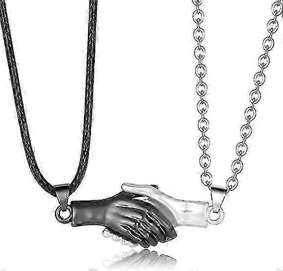 2 Pcs Magnet Hand In Hand Necklace