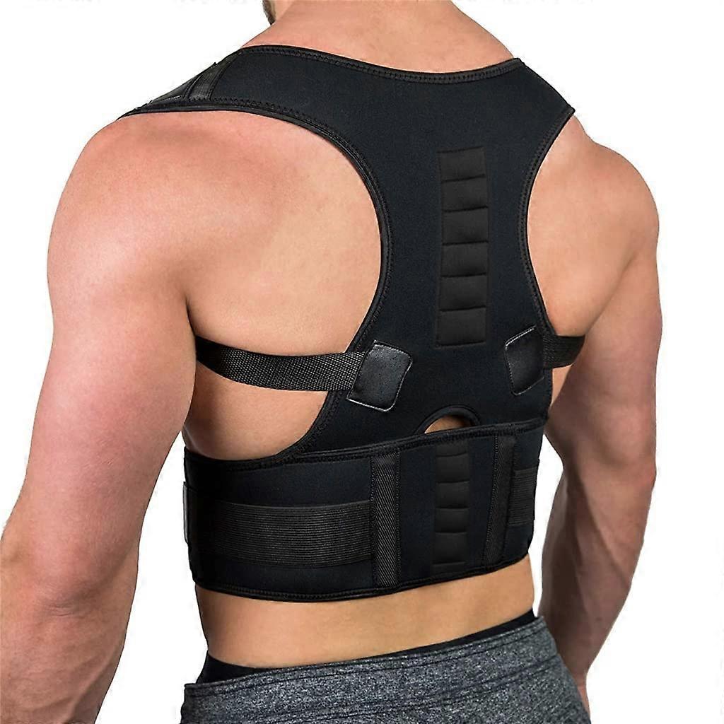 Adjustable Back Support Belt for Posture Correction, Lumbar, Shoulder, Spine, S/M Size, Breathable Material