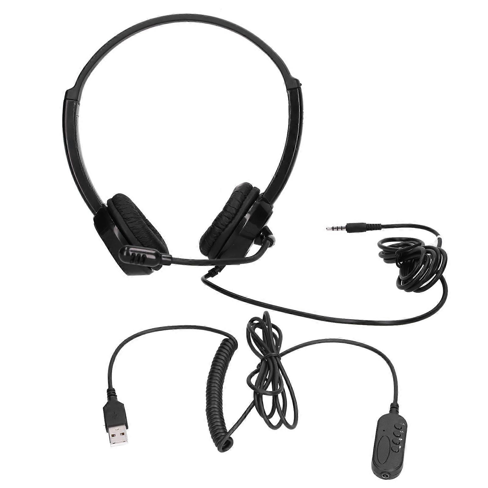 Danyin Computer Headset Strong Pickup Function Anti Electromagnetic Interference Customer Service Chat for Voice Calls
