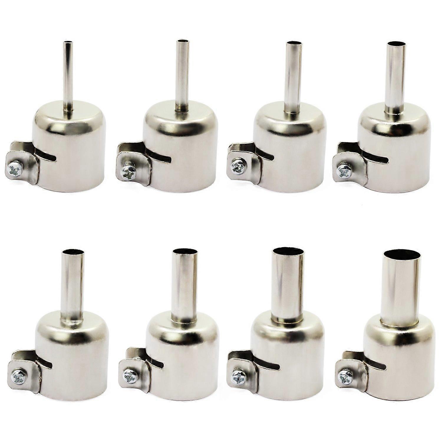 8PCS Heat Gun Nozzle Set for 850 Series Hot Air Soldering Station, 3-12mm Heat-Resistant Tips for Precision Soldering