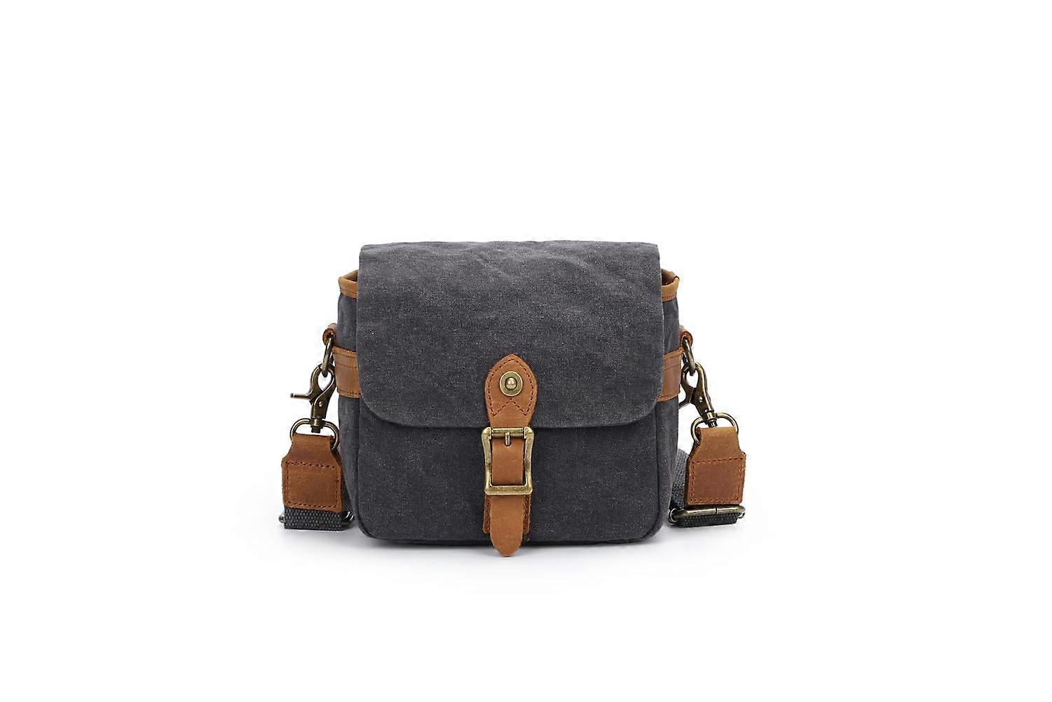 Vintage Canvas DSLR/SLR Camera Bag Thick Protective Case For Camera And Lens Water Resistant Sling Shoulder Bag Grey