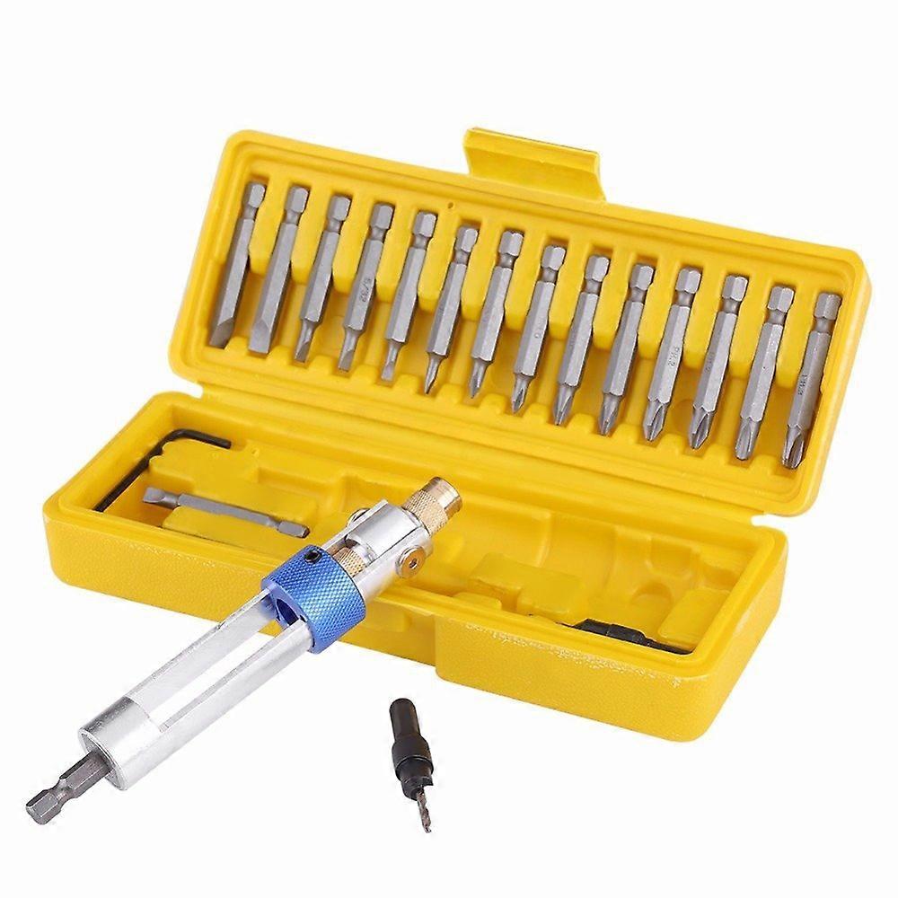 20 Pcs HSS High Speed Steel Drill Bit Set with Flip Drive & Storage Box, Screwdriver Bits Tool Kit