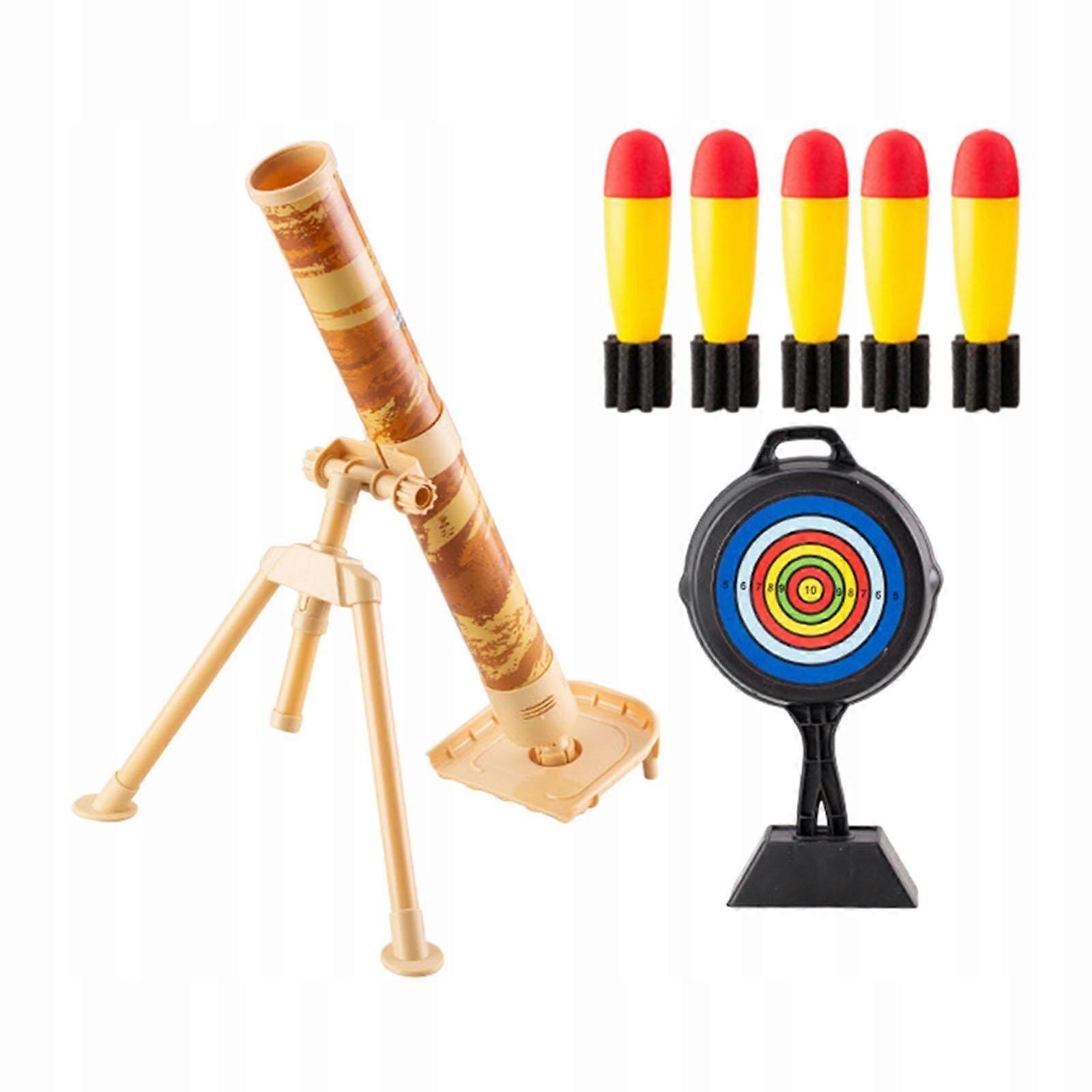 Mortar Launcher Playset Loading Bucket Interactive Games With Sound Yellow