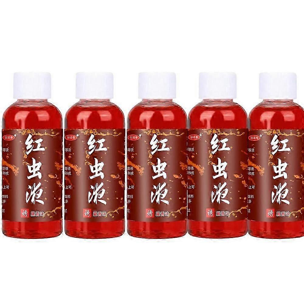 5x 60ML 액체 혈액 웜 냄새 물고기 유인제 농축 레드 웜 액체 물고기 미끼 첨가제 농어 메기 낚시 액세서리