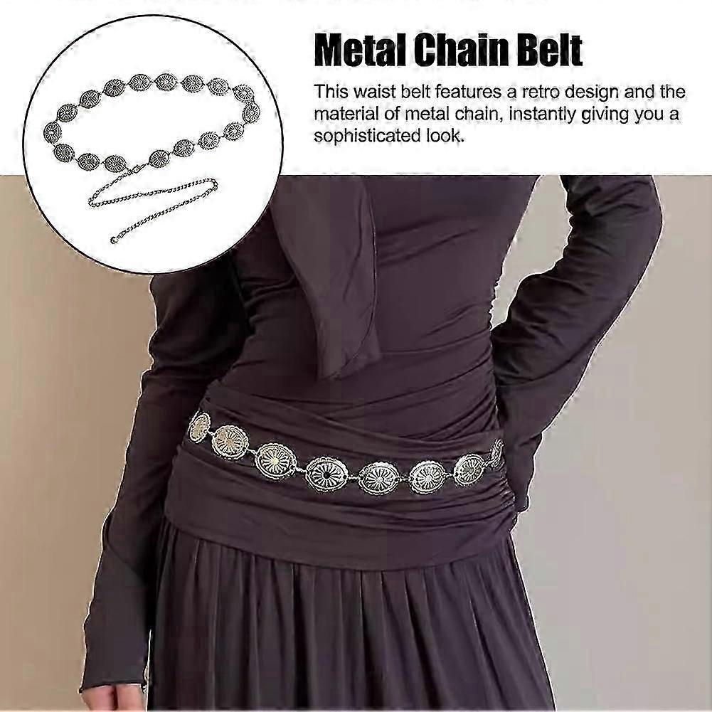 Bohemian Ethnic Style Retro Metal Waist Chain,Lady Chain Belt,Metal Waist Chain