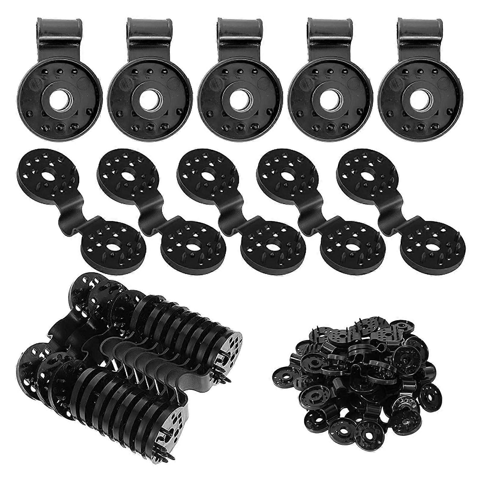 Shade Cloth Clips Black Plastic Round Tarp Clips Fence Fabric Clips Garden Netting Reusable Windproof Clips 600 Pack