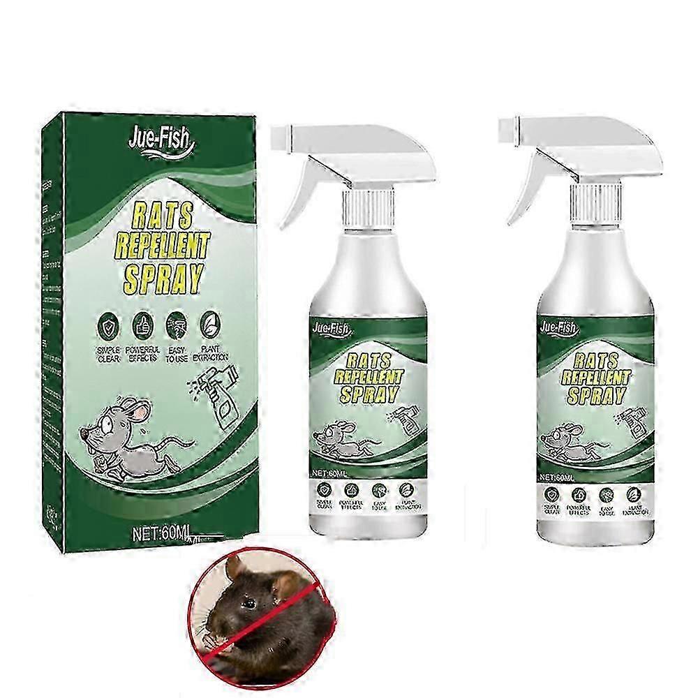 2 Bottle Family Fast Mouse Repellent Spray Mouse Repellent Mild Formula Indoor Household Car Engine General Mouse Repellent Spray
